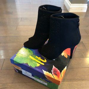 Starry Night peep toe booties
